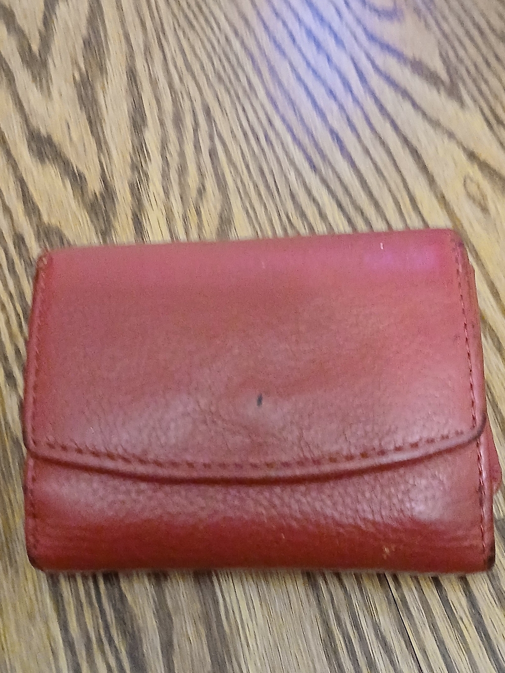 Red OSPREY Leather Wallet.